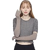 Flammi Women Knit Long Gloves Touchscreen Wool Blended Arm Warmers with Fingers Winter Warm Gloves