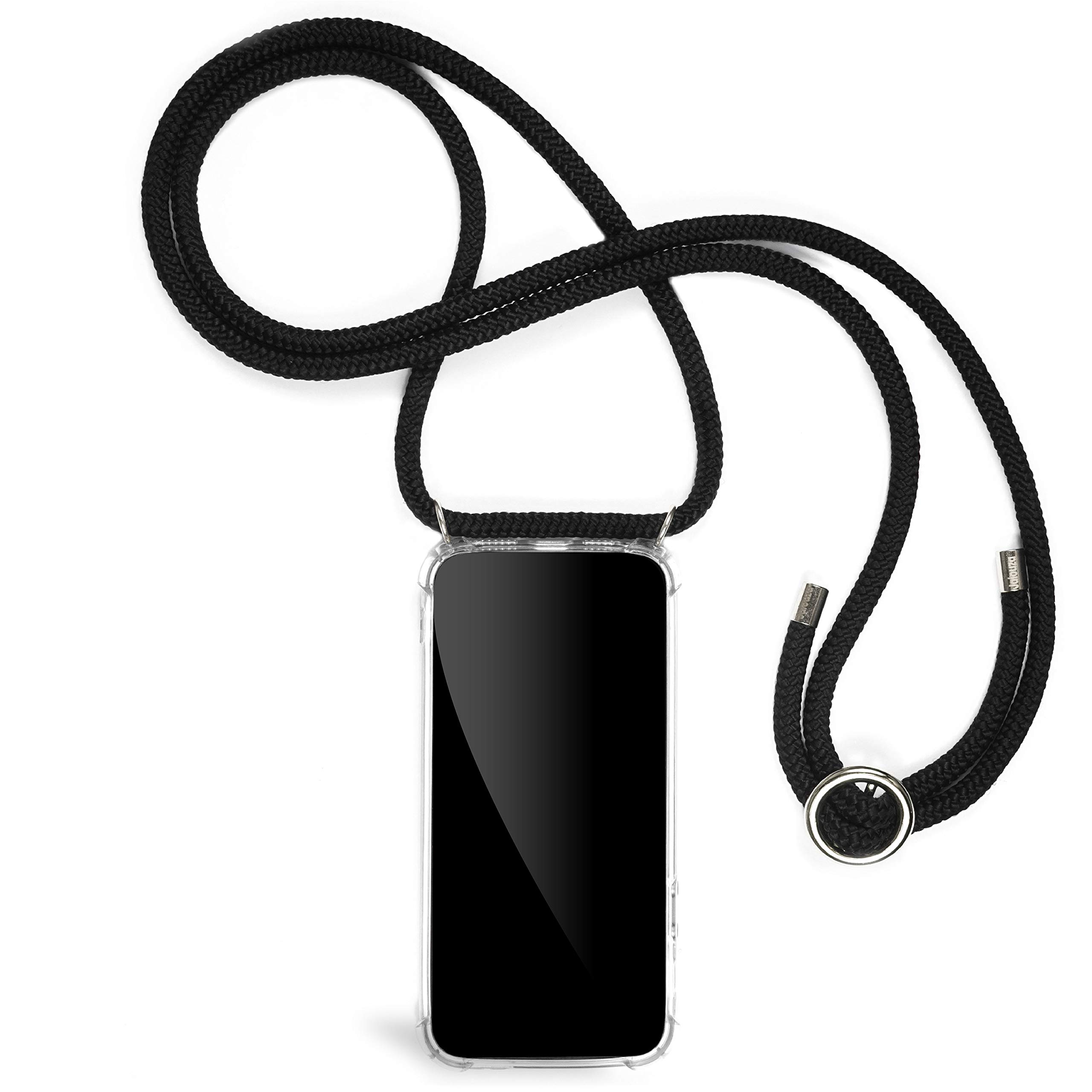 Jalouza Phone Chain Compatible with Samsung Galaxy S10 - Black-Silver Cord with Hanging Mobile Phone Case – Premium Phone Necklace - Made in Berlin