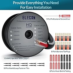 Elecan Pro Series 12/2 Outdoor Speaker Wire Cable