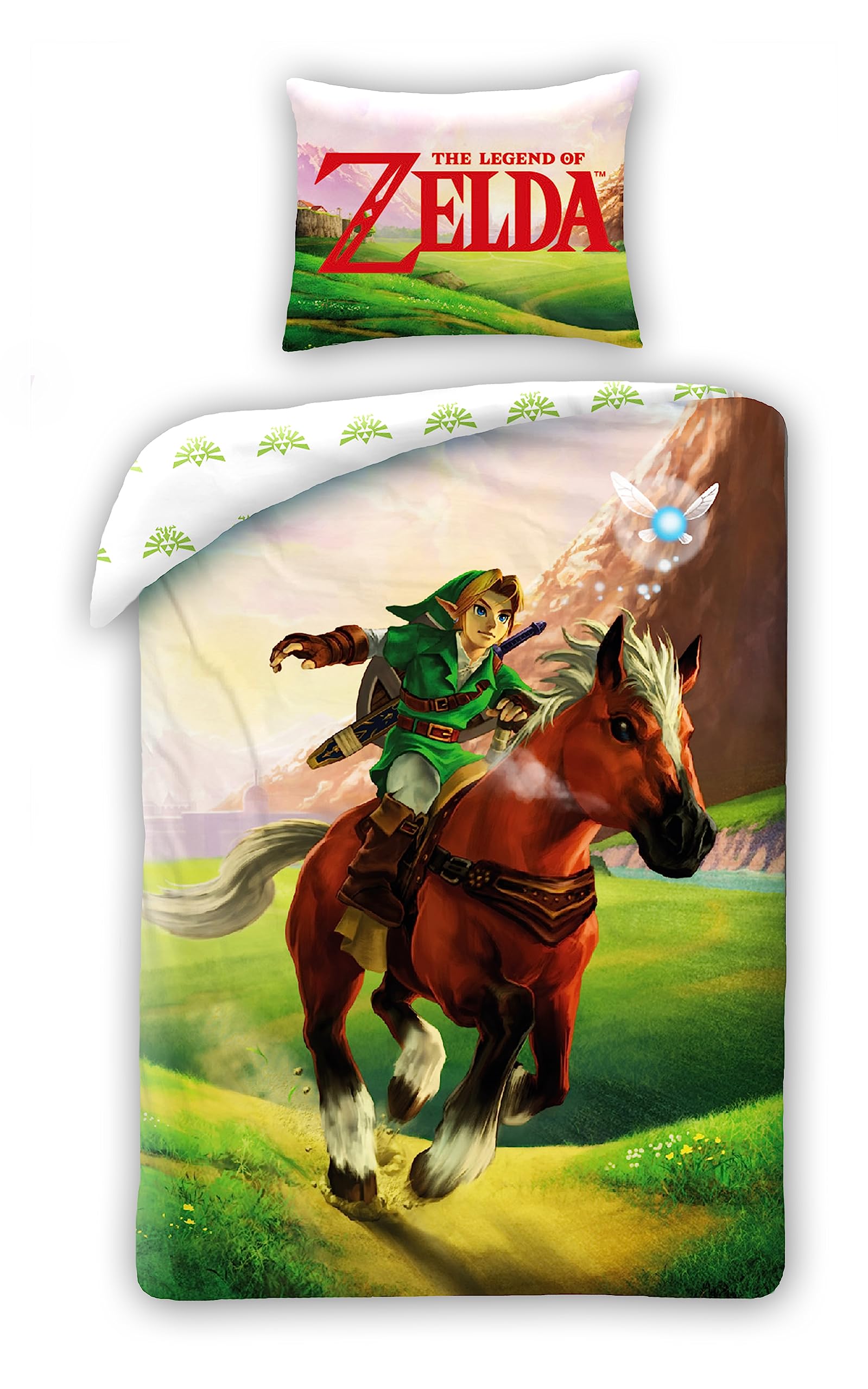 Halantex THE LEGEND OF ZELDA Bed Set - Reversible Duvet Cover 140x200 cm and Pillowcase 70x90 cm - Multicolor - 100% Cotton