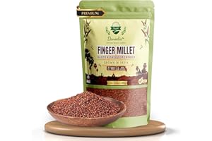 Danodia Foods Organic Finger Millet/Ragi/Kelvaragu (1lb / 450g / 16oz) | Super High Calcium, Gluten-Free Unpolished Red Millet, Hulled, Whole Grain Superfood