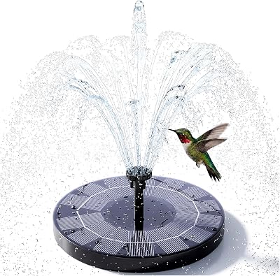 AISITIN 2.5W Outdoor Floating Solar Fountain with 6 Nozzles