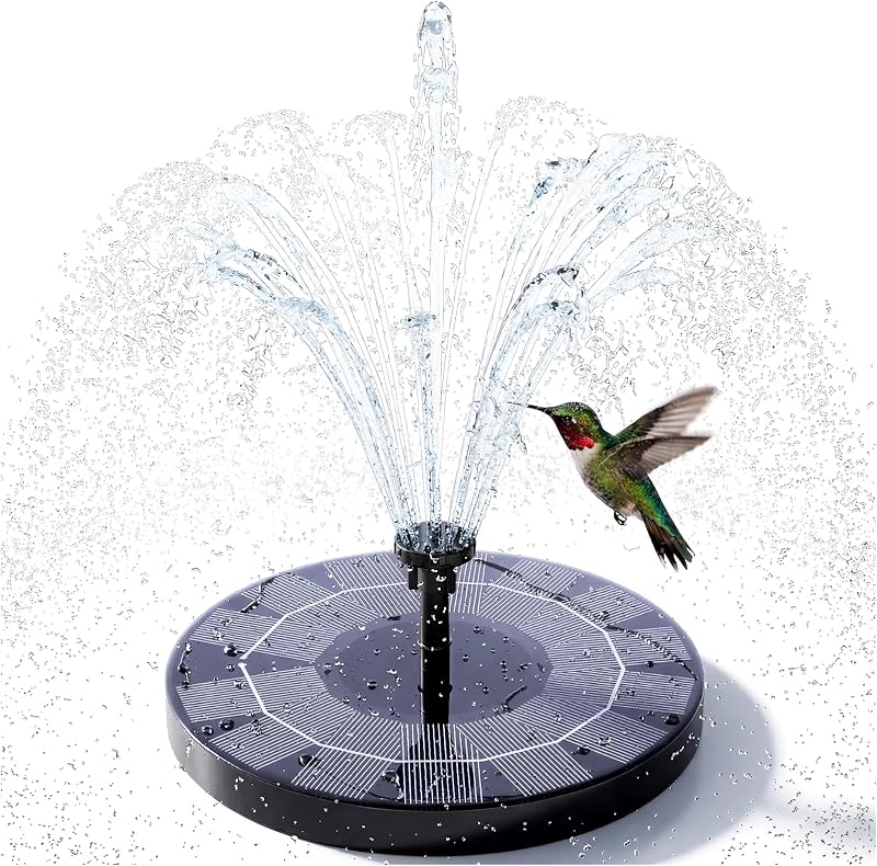 AISITIN 2.5W Outdoor Floating Solar Fountain with 6 Nozzles