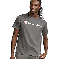 Amazon.com: Champion Crew Logo Print, Crewneck Tee Shirts