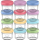 KeaBabies 12pk 4oz Glass Baby Food Containers with