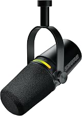 Shure MV7+ Podcast Microphone with USB-C XLR Outputs LED Touch Panel view 1