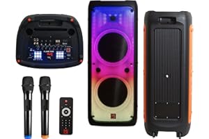 MR. DJ MR DJ FLAME5500LED Professional Portable Dual 12” 3-Way Full-Range Powered/Active DJ PA Multipurpose Live Sound Bluetooth Loudspeaker