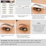 Aresvns 4D Eyebrow Tattoo Stickers 77 Pairs Brown Waterproof Lasting 3-5 Days view 6