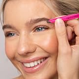 Tweezerman Neon Pink Mini Slant Tweezer Stainless Steel Eyebrow Precision view 6