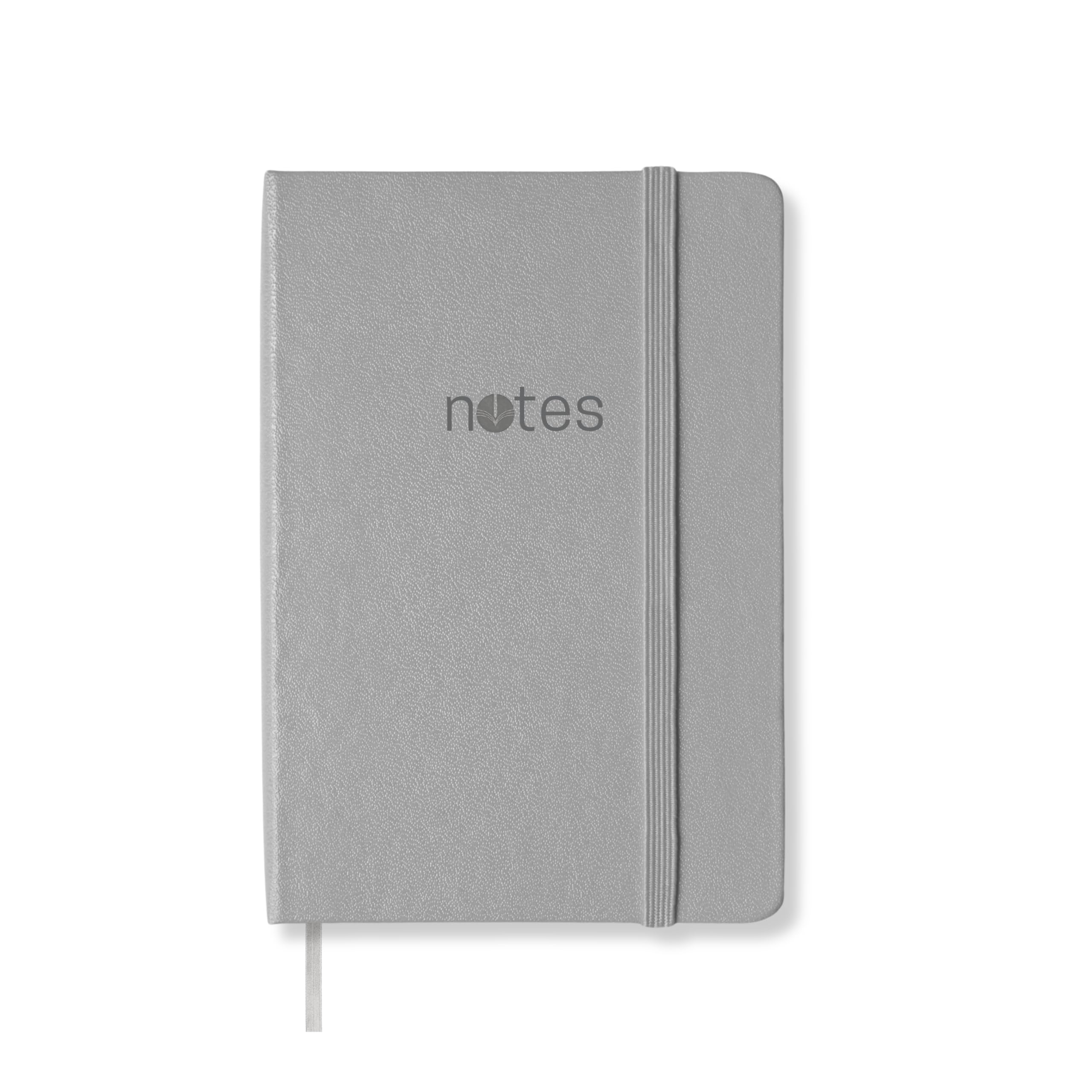 Creavvee® A5 Soft Touch Notebook 160 pages hardcover Lined paper, Elastic Closure & Ribbon Page Marker Grey