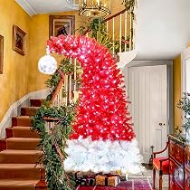 Amazon.com: 6FT Bendable Christmas Tree, Santa Hat Style Bent ...