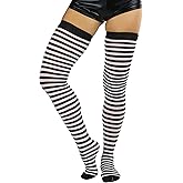 ToBeInStyle Women’s Opaque Hosiery Thin Striped Thigh High Long Stocking
