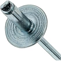 Fastenere Stainless Steel Large Flange Pop Rivets - 1/8 X 5/16 Blind Rivets, Pack Of 50