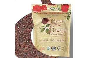 Foothills Naturals Hibiscus Tea Organic Flowers - 1 lb/454g Cut, 200+ Servings