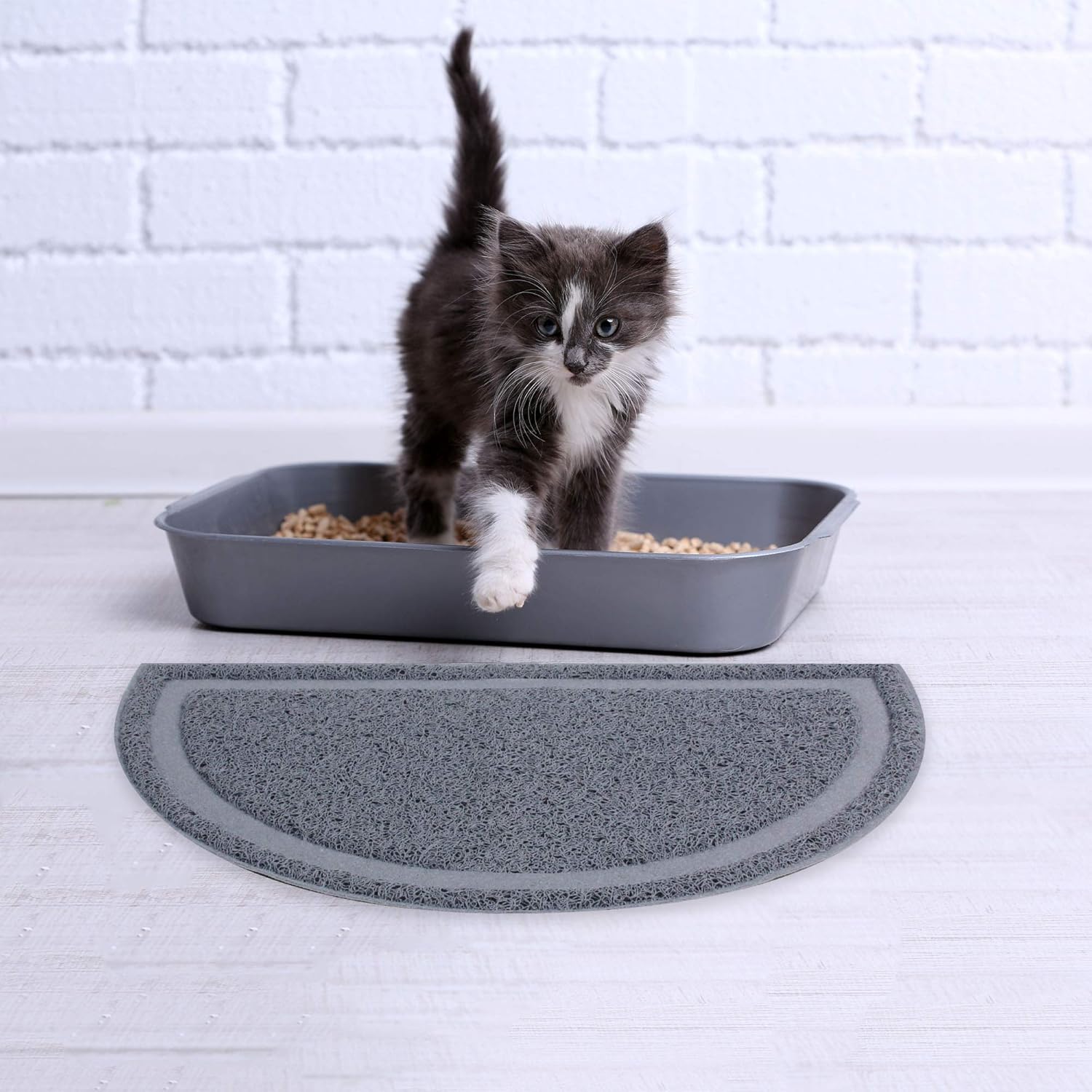 PET PRIME DIRECT Cat Litter Box Mat Feeding Mat Scatter Control Non