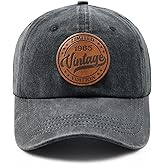 Limited Edition 1935 1945 1955 1965 1975 1985 1995 Hat for Men Women, Vintage Adjustable Leather Patch Baseball Cap