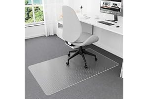 Naturei Chair Mat for Carpet, 36” x 60” Office Desk Floor Mat for Rolling Chairs, Easy Glide Floor Protector for Low Pile Carpet (Rectangle)