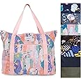KALEIDO Stylish Lightweight Packable Foldable Tote Bag Water Resistant, Convenient, Airport Friendly