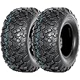 WEIZE 25x10-12 ATV Tires, 25 x10x12 Rear All Terrain Tire, 6PR, Mud, Gravel, Sand, Rocky and UTV Tires, Set of 2