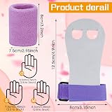 Abeillo Gymnastics Grips Wristbands Sets Purple X-Small Kids Youth view 2