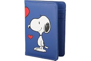 SALLY ROSE Peanuts Snoopy Passport Cover Official License, Cute Passport Holder for Travel With Woodstock, Snoopy Gifts