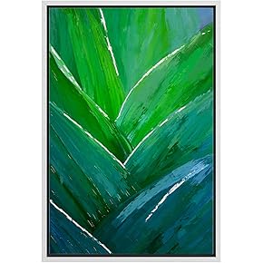 SIGNWIN Framed Canvas Wall Art Tropical Succulent Plant...