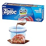 Ziploc Gallon Food Storage Freezer Bags, Stay Open