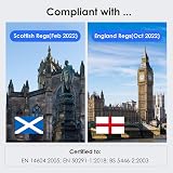 Wisualarm Interlinked Smoke Alarm Kit 1 Smoke 1 CO 1 Heat Pre-linked view 4