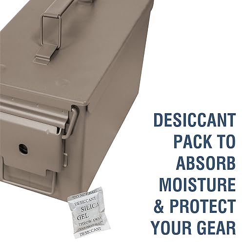 M2A1 .50 Cal Ammo Can 12-Pack - Military Grade Steel Storage Containers | Powder Coated | 11x5.5x7 Inch | Grade 2 Surplus