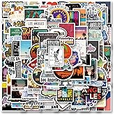 125pcs Los Angeles Stickers Pack, Aesthetic Vinyl Waterproof Sticker Decals for Water Bottle,Laptop,Phone,Skateboard,Scrapbooking,Bumper for Party Supply Decor Favor……