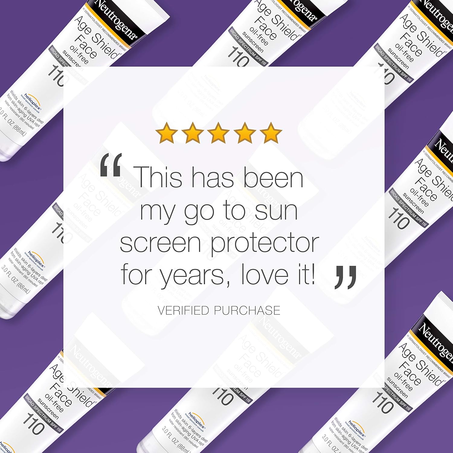 Neutrogena Age Shield Face Lotion Sunscreen with Broad Spectrum SPF 110, Oil-Free & Non-Comedogenic Moisturizing Sunscreen to Prevent Signs of Aging, 3 fl. oz: Beauty