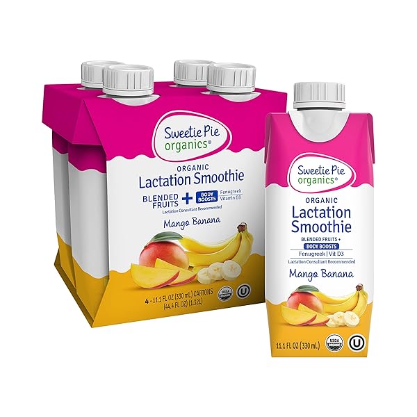 SWEETIE PIE ORGANICS LACTATION SMOOTHIE, MANGO BANANA, SUPPORT...