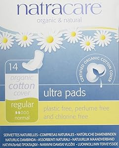 Natracare Natural Ultra Pads with Wings, Regular, 14 Count Boxes (Pack of 12)
