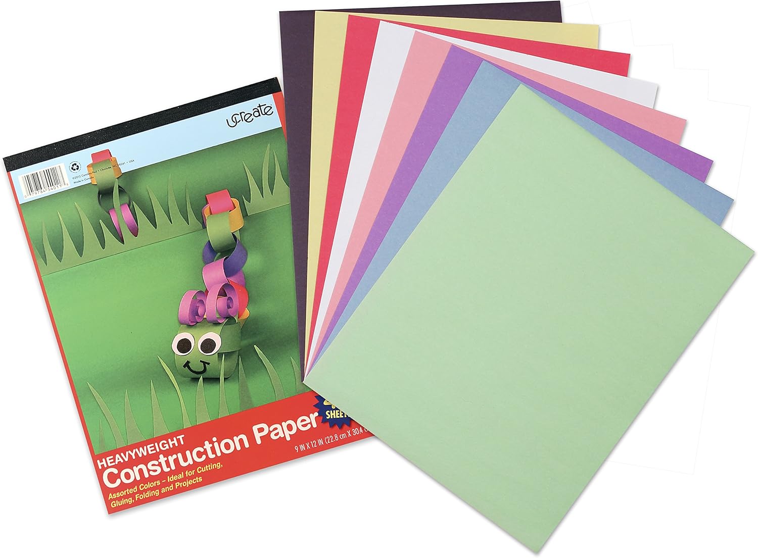 U:Create Construction Paper, 9 x 12 Inches, Assorted Colors, 40 Sheets (642) : Craft Paper : Office Products