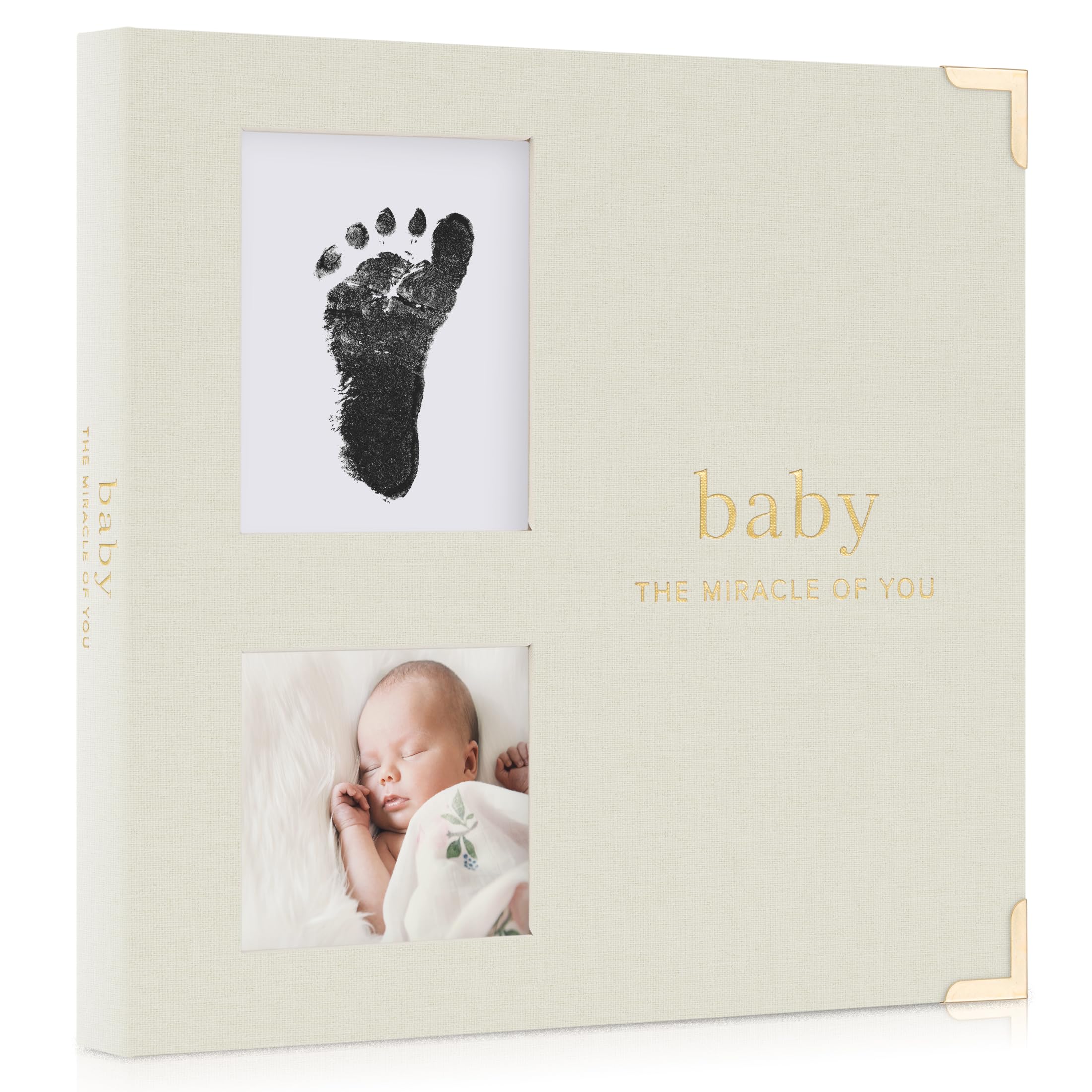 Photo 1 of Keepsake Baby Memory Book for Boys and Girls – Timeless First 5 Year Baby Book With Photoslots – Cute Journal Scrapbook or Photo Album - Record a Milestone for Every Event from Birth to Age 5