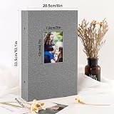 Benjia Photo Album 6x4 Slip In Linen 300 Pockets 10x15cm Grey view 2