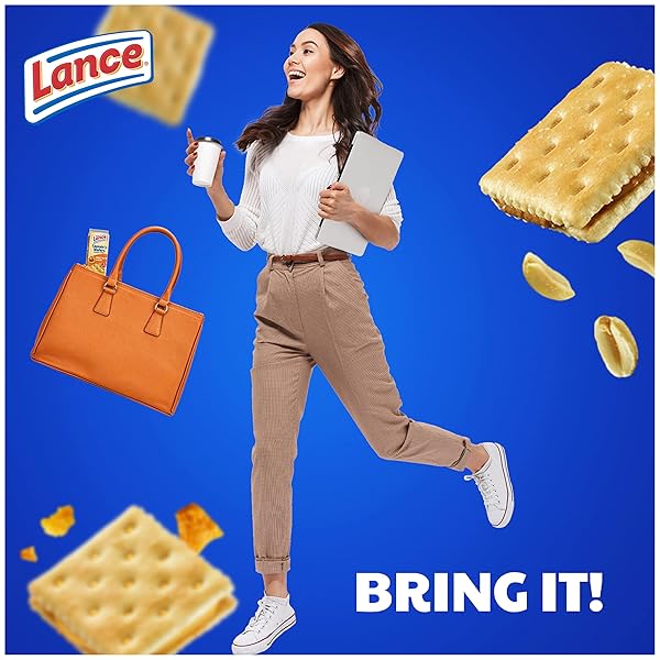 LANCE SANDWICH CRACKERS, CAPTAIN’S WAFERS, VARIETY PACK, 10 INDIVIDUAL PACKS, 6 SANDWICHES EACH
