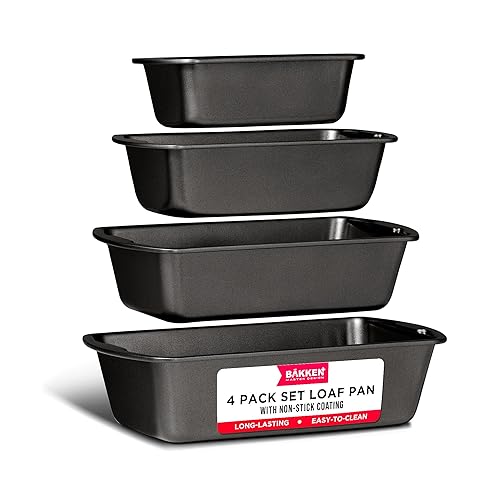 Loaf Pan Set 4-Piece Deluxe Nonstick Carbon Steel Bakeware for Perfect  Bread and Cakes – Dishwasher Safe, Premium Pans for Home Baking in Kuwait 