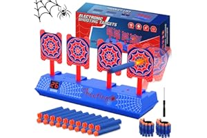 Aooess Spider Shooting Targets Toy for 3-12 Year Old Boys: Electronic Scoring Shooting Target Set for Kids with 20 Foam Dart, Spider Toys for Boys 4-6, Shooting Game for Kids Ages 3+