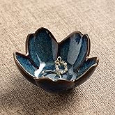 zerokyclan Floral Ceramic Jewelry Tray, 3.5" Ring Holder Trinket Bowl | Petite bowl keeps rings, earrings, keys, and keepsakes visible on vanities or dressers, making a sweet gift for women