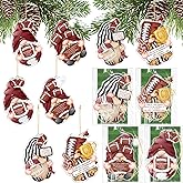 Chunful 24 Sets Football Party Decorations with Thank You Cards Inspirational Gnome Acrylic Hanging Ornaments for Team Players Tailgate Football Game Birthday Party Favors