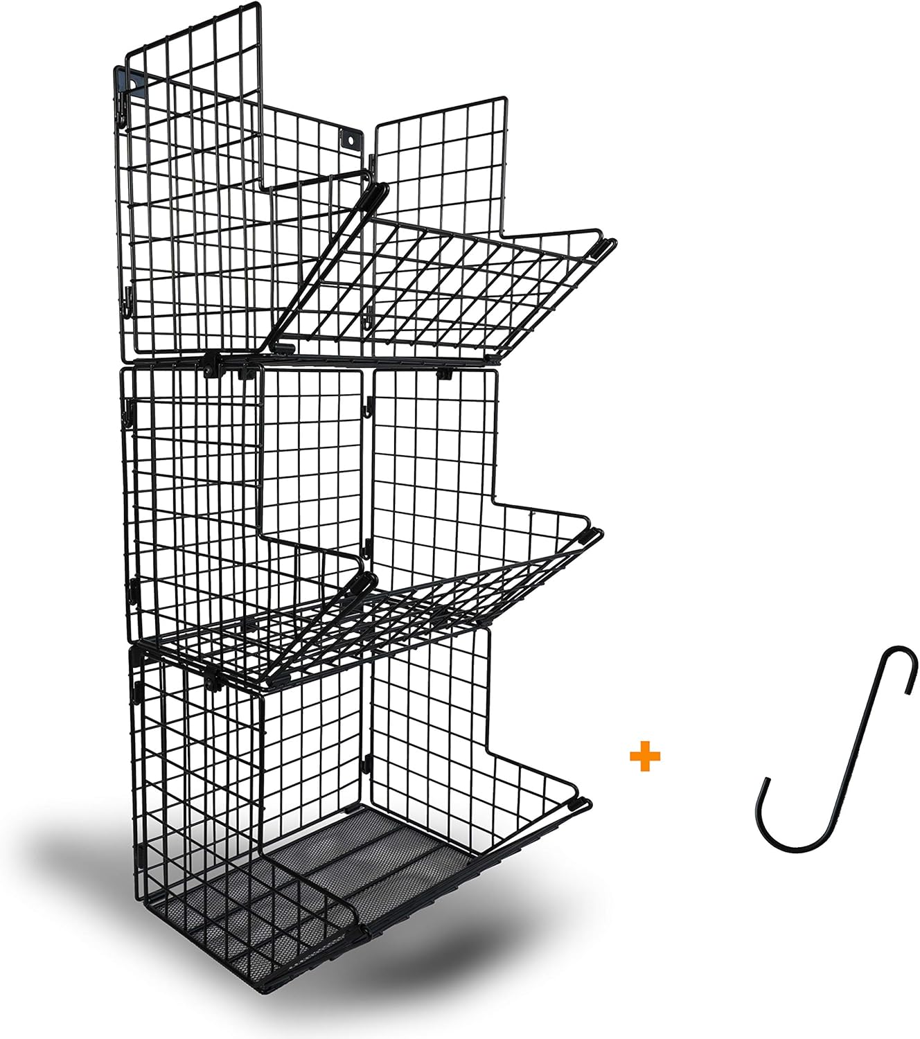 MESH BOTTOM! Livingsense 3 Tier Premium Wall Mounted Hanging Basket