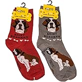Foozys Unisex Crew Socks | Canine/Dog Collection | Saint Bernard
