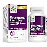 Terry Naturally Resveratrol Complex - Antioxidant Supplement with Quercetin & Curcumin - Supports Brain, Heart & Immune Health - Vegan, Non-GMO & Gluten-Free - 60 Capsules (60 Servings)