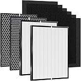 10-Pack 3000 Replacement Filters Compatible AD3000 Air Purifi-er, 3000,3000M, 3000Pro Air Purifi-er,2 air filter, 2 Activated Carbn and 6 Extra Carbn Pre-Filters