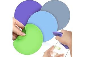 Jar Opener Gripper Pads, 4 Pcs Rubber Jar Grippers, Multifunctional Jar Gripper for Elderly Children Women Weak Hands (Gray, 