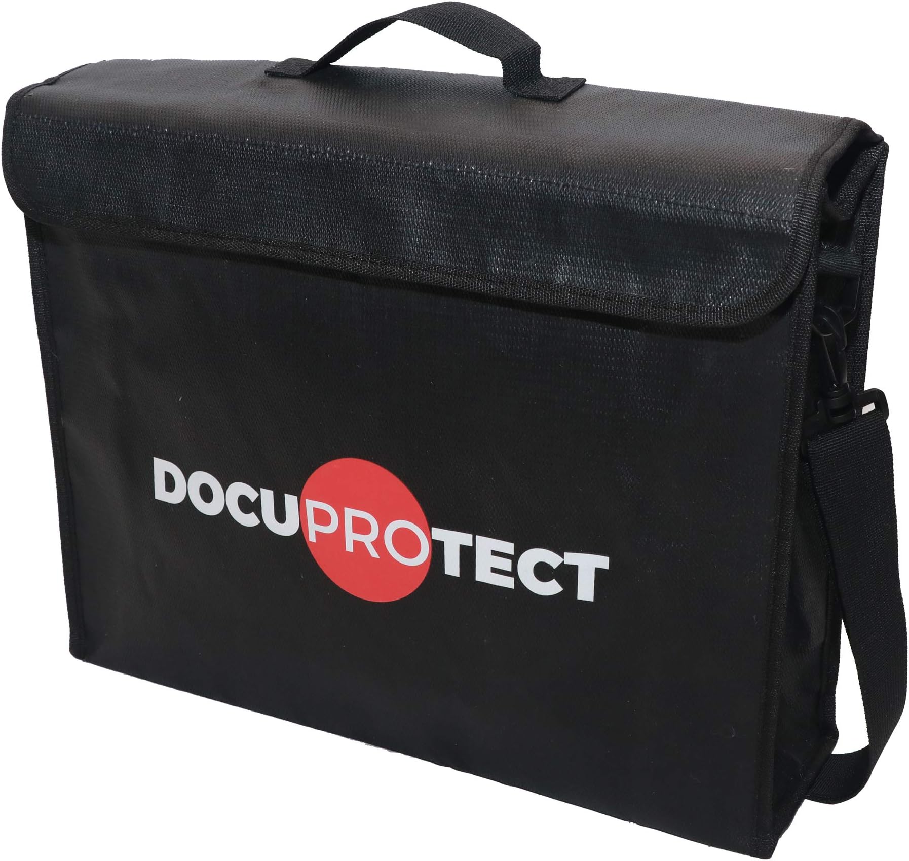 Fireproof Document Bag XXL (16"x12"x4" Inch) with Shoulder Strap and Zipper, for Protection of Money, Passports, Jewelry, Laptops