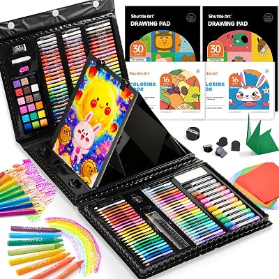 Shuttle Art 335-Piece Kids Art Set with Pencils, Crayons, Paints & Books