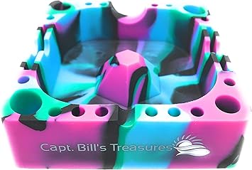 Amazon Com Multi Color Silicone Ashtray With Storage Compartments