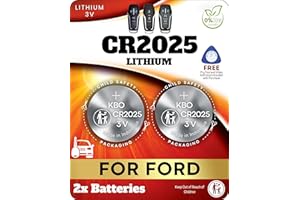KEY BATTERY OUTLET Key Fob Battery for Ford CR2025 (2 Pack) - for Ford Explorer, for Ford Fusion, for Ford Edge, F150, F250, F350, and for Lincoln MKX, MKZ, MKC (M3N-A2C31243300, A2C31243300) - Check Fitment Guide
